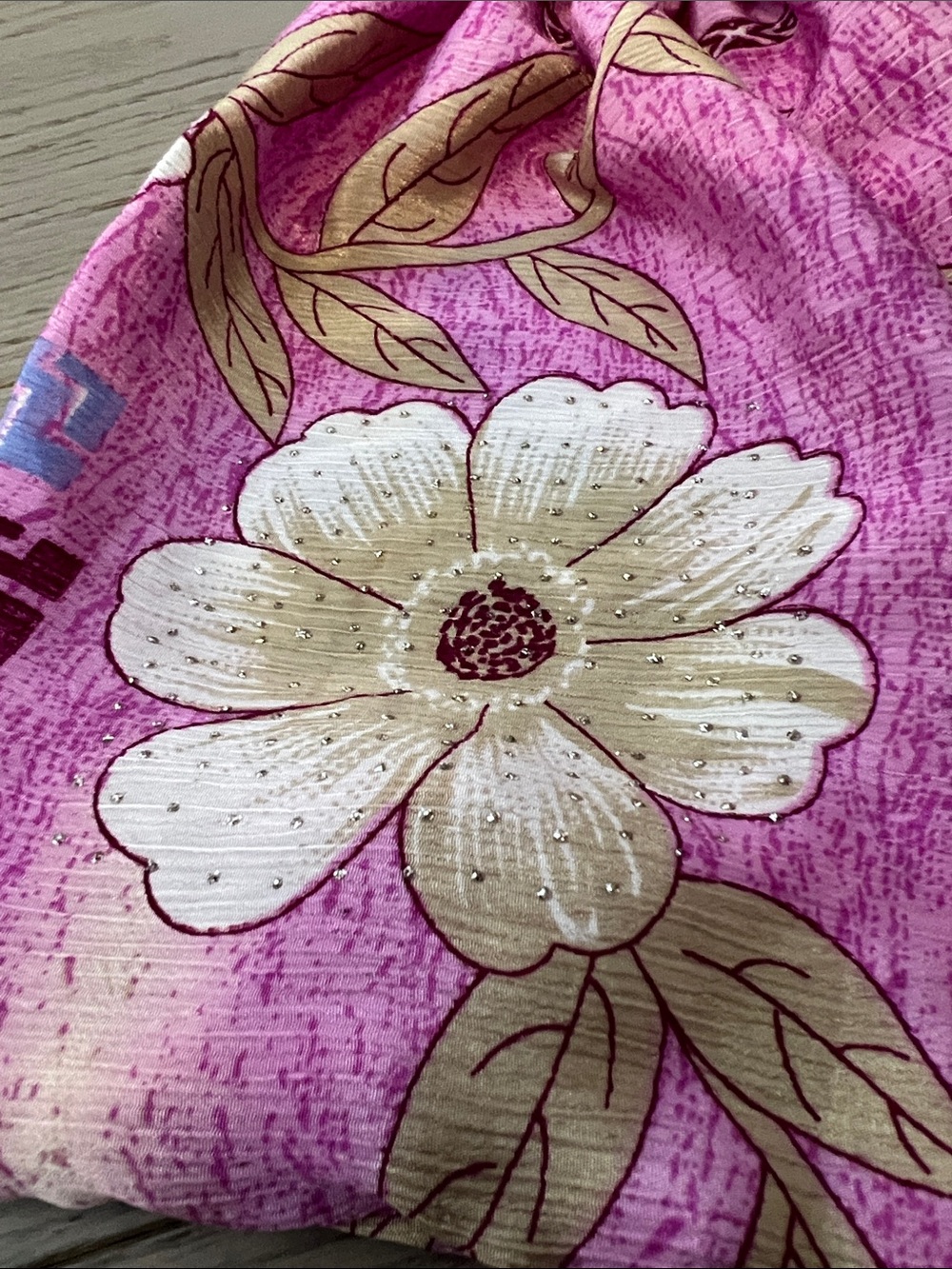 Floral Drawstring Pouch - Pink - Picture 2 of 5
